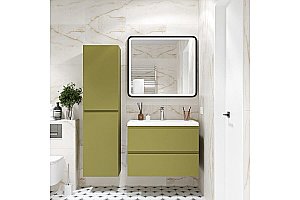 Тумба с раковиной Art&Max Bianchi 75 оливковая матовая для ванной в интернет-магазине Sanbest