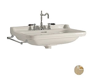 Раковина Kerasan Waldorf 60 4140K1bi*3+811391oro белая, заглушка золото купить в интернет-магазине Sanbest