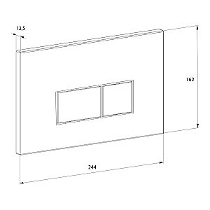 Кнопка для инсталляции D&K Rhein DB1499016 белая матовая купить в интернет-магазине сантехники Sanbest