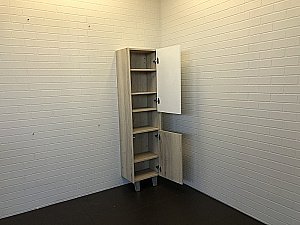 Шкаф-колонна Comforty Клеон 00-00003947 40 белый/дуб дымчатый для ванной в интернет-магазине сантехники Sanbest