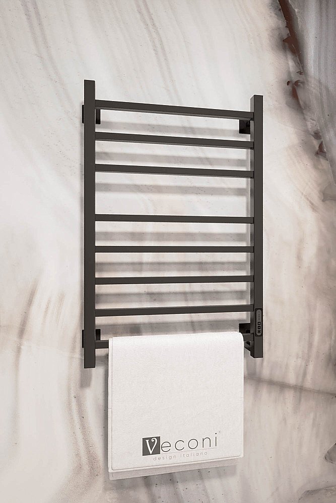 Полотенцесушитель электрический Veconi Barro-B B8050B-B черный купить в интернет-магазине сантехники Sanbest
