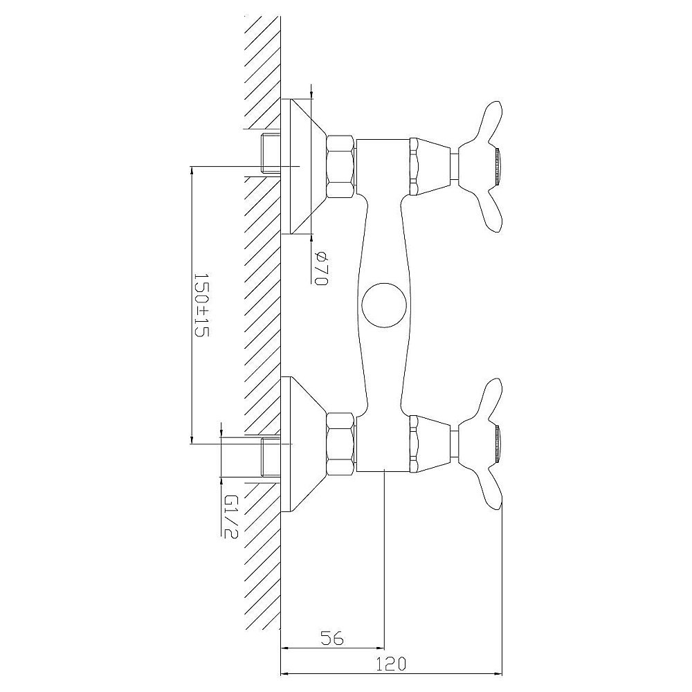 Смеситель для душа Rossinka Q Q02-41 купить в интернет-магазине сантехники Sanbest