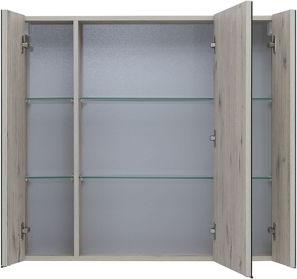 Зеркальный шкаф Aquanet Алвита new 90 дуб веллингтон белый купить в интернет-магазине сантехники Sanbest