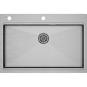 Кухонная мойка Paulmark Kroner-Pro 75 PM707551-BS брашированная сталь купить в интернет-магазине сантехники Sanbest