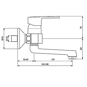 Смеситель для раковины Vidima Uno BA250AA купить в интернет-магазине сантехники Sanbest