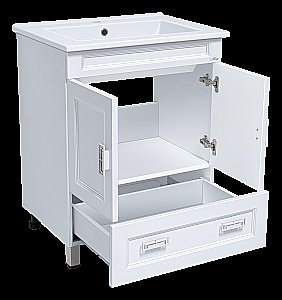 Тумба с раковиной Misty Дива - 65 П-Див01065-013Пр белая для ванной в интернет-магазине Sanbest