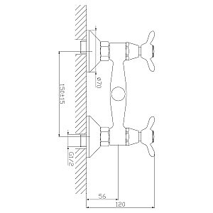 Смеситель для душа Rossinka Q Q02-41 купить в интернет-магазине сантехники Sanbest