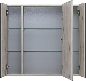 Зеркальный шкаф Aquanet Алвита new 90 дуб веллингтон белый купить в интернет-магазине сантехники Sanbest