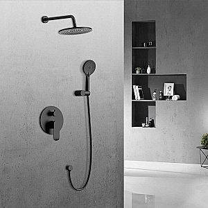 Душевая система Vincea Esse VSFW-1E1MB черная купить в интернет-магазине сантехники Sanbest