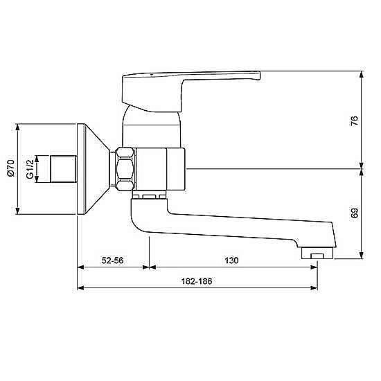 Смеситель для раковины Vidima Uno BA250AA купить в интернет-магазине сантехники Sanbest