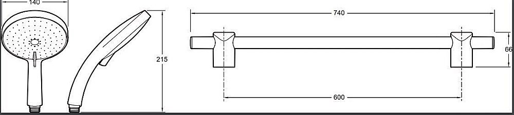 Душевая гарнитура Jacob Delafon CITRUS E12980-CP купить в интернет-магазине сантехники Sanbest