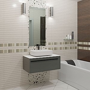 Тумба с раковиной LA FENICE Elba Grigio 100 серая/столешница белая для ванной в интернет-магазине Sanbest