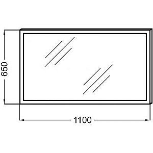 Зеркало с подсветкой Jacob Delafon EB1443-NF 110 в ванную от интернет-магазине сантехники Sanbest