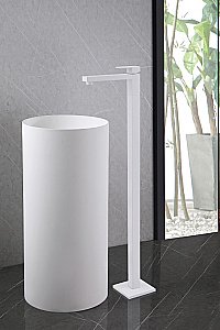 Смеситель для раковины ABBER Daheim AF8241 белый матовый купить в интернет-магазине сантехники Sanbest