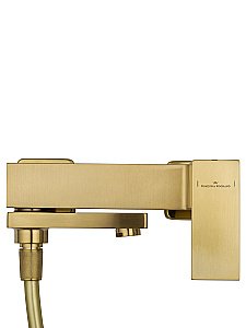 Смеситель для ванны с душем WONZON & WOGHAND CUBE, Брашированное золото (WW-88639016- BG) купить в интернет-магазине сантехники Sanbest