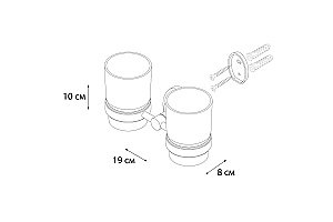Держатель с двумя стаканами FIXSEN EUROPA FX-21807 купить в интернет-магазине сантехники Sanbest
