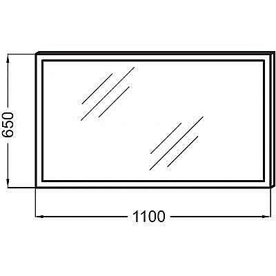 Зеркало с подсветкой Jacob Delafon EB1443-NF 110 в ванную от интернет-магазине сантехники Sanbest