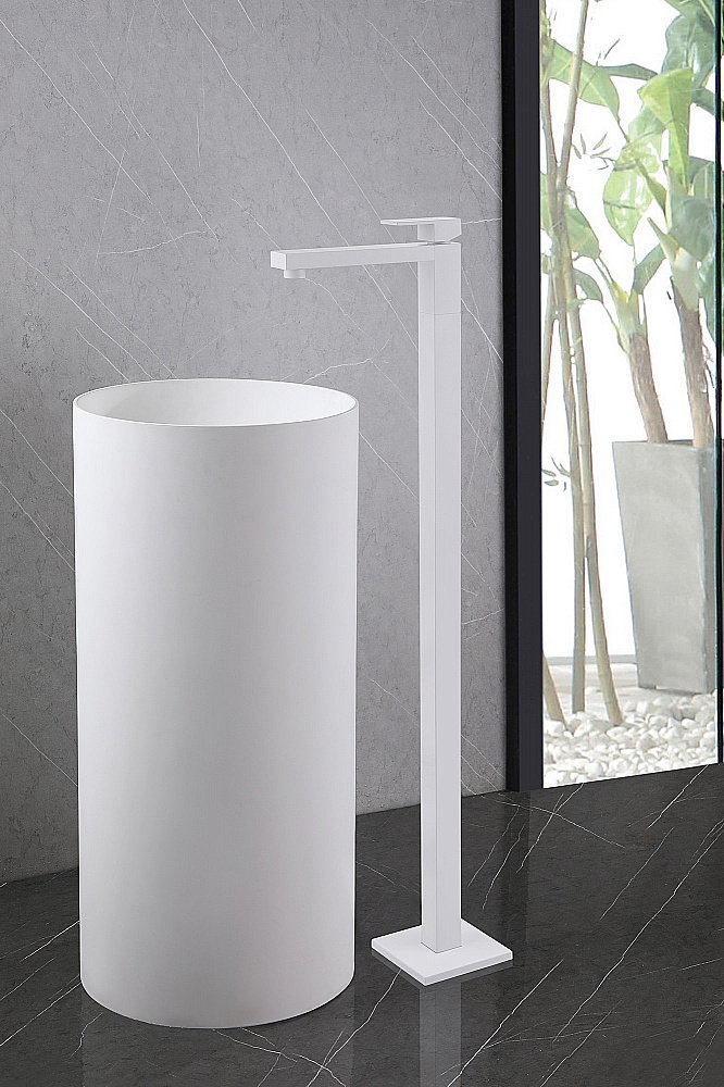 Смеситель для раковины ABBER Daheim AF8241 белый матовый купить в интернет-магазине сантехники Sanbest