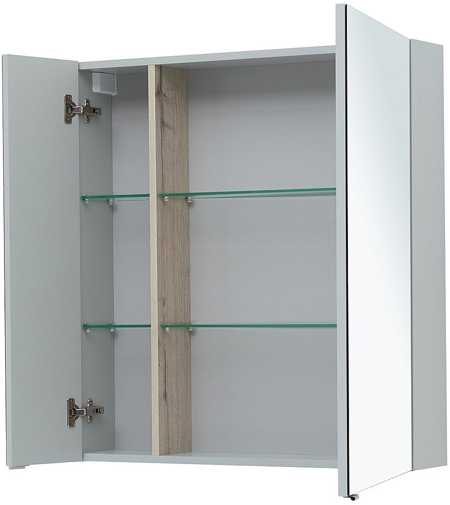 Зеркальный шкаф Aquanet Алвита New 80 Серый купить в интернет-магазине сантехники Sanbest