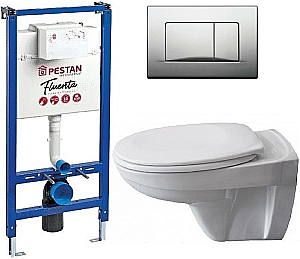 Унитаз с инсталляцией Pestan Fluenta Basic SET40006460AM с крышкой микролифт купить в интернет-магазине Sanbest