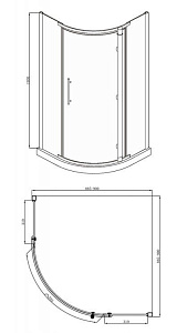 Душевой уголок Bravat BLACKLINE BS090.1110A купить в интернет-магазине Sanbest