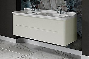 Тумба с раковиной Kerasan Waldorf 150 ваниль матовая для ванной в интернет-магазине Sanbest