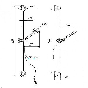 Душевой гарнитур PAINI Bologna BLCR121 хром купить в интернет-магазине сантехники Sanbest