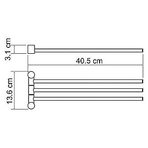 Полотенцедержатель поворотный WasserKRAFT Isar K-1633 купить в интернет-магазине сантехники Sanbest