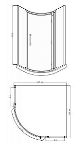 Душевой уголок Bravat BLACKLINE BS090.1110A 90х90 стекло прозрачное/профиль черный купить в интернет-магазине Sanbest