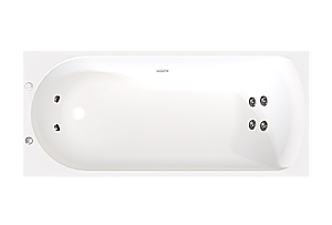 Ванна с гидромассажем Радомир Николь 2-79-2-0-0-210Р 180х80 СТАНДАРТ ХРОМ белая купить в интернет-магазине Sanbest