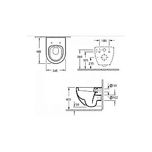 Унитаз подвесной Esbano TIRON-C ESUPTIROCBM безободковый, с крышкой микролифт, матовый черный купить в интернет-магазине Sanbest