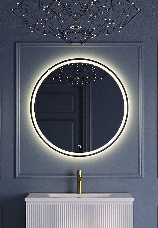 Зеркало Belbagno 80 SPC-RNG-800-LED-3000K-TCH подсветка, сенсор в ванную от интернет-магазине сантехники Sanbest
