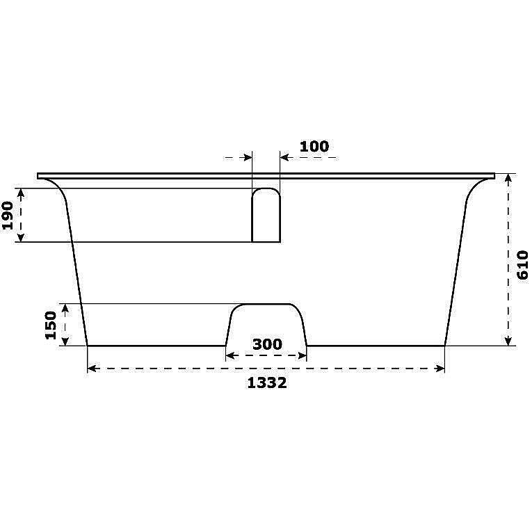 Ванна BAS Венеция 170x80 черный купить в интернет-магазине Sanbest