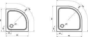 Душевой поддон Ravak Galaxy Pro Chrome Elipso 90х90 XA247701010 купить в интернет-магазине Sanbest