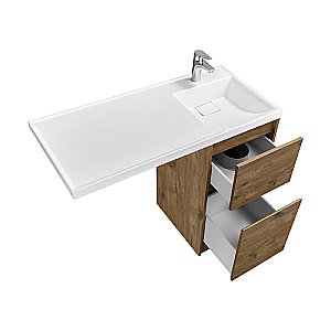 Тумба с раковиной Акватон Лондри 40 дуб рустикальный для ванной в интернет-магазине Sanbest