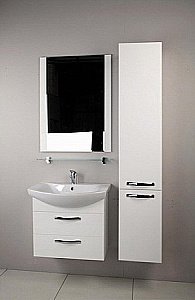 Тумба с раковиной Акватон Ария М/Смайл 65 белая глянцевая для ванной в интернет-магазине Sanbest