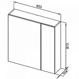 Зеркальный шкаф Aquanet Йорк 85 купить в интернет-магазине сантехники Sanbest