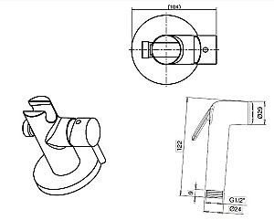 Гигиенический душ Britton SH940C купить в интернет-магазине сантехники Sanbest