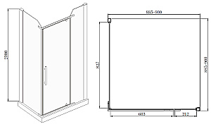 Душевой уголок Azario EDMONTON 90х90 AZ-NNC1231 стекло прозрачное/профиль черный купить в интернет-магазине Sanbest