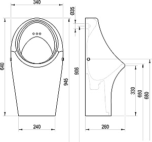 Писсуар Ravak Freeman X01929 белый купить в интернет-магазине Sanbest