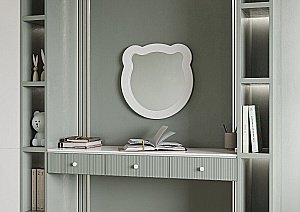 Зеркало Акватон Каспер Мишка 1A283502CRE20 белое матовое в ванную от интернет-магазине сантехники Sanbest