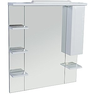 Зеркало со шкафом Rush Fiji 105 FIM180105W белый в ванную от интернет-магазине сантехники Sanbest