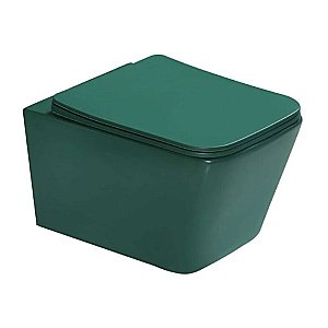 Унитаз подвесной SantiLine SL-5007G зеленый матовый, безободковый, с крышкой микролифт купить в интернет-магазине Sanbest