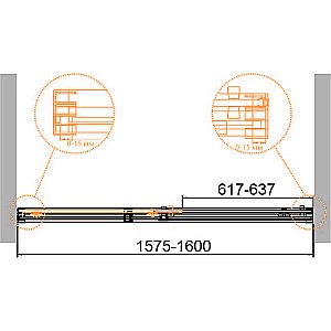 Душевая дверь Cezares DUET SOFT-M-BF-1-160-C-Cr купить в интернет-магазине Sanbest
