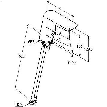 Смеситель для раковины Kludi Balance 5210091 белый купить в интернет-магазине сантехники Sanbest