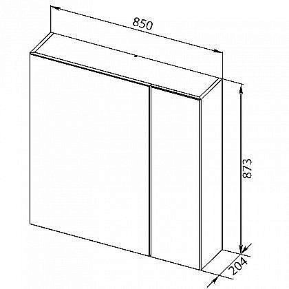 Зеркальный шкаф Aquanet Йорк 85 купить в интернет-магазине сантехники Sanbest