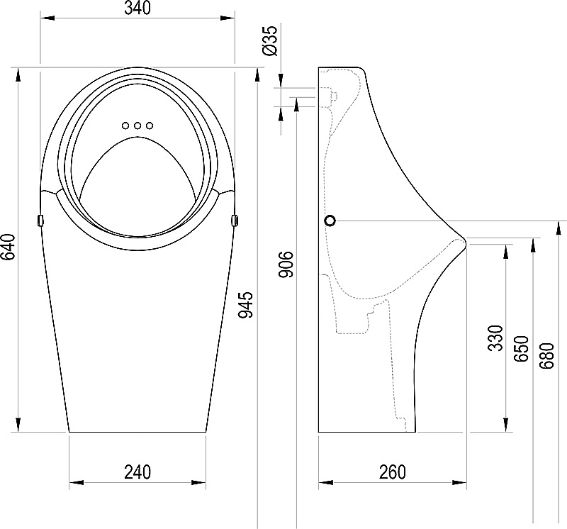 Писсуар Ravak Freeman X01929 белый купить в интернет-магазине Sanbest