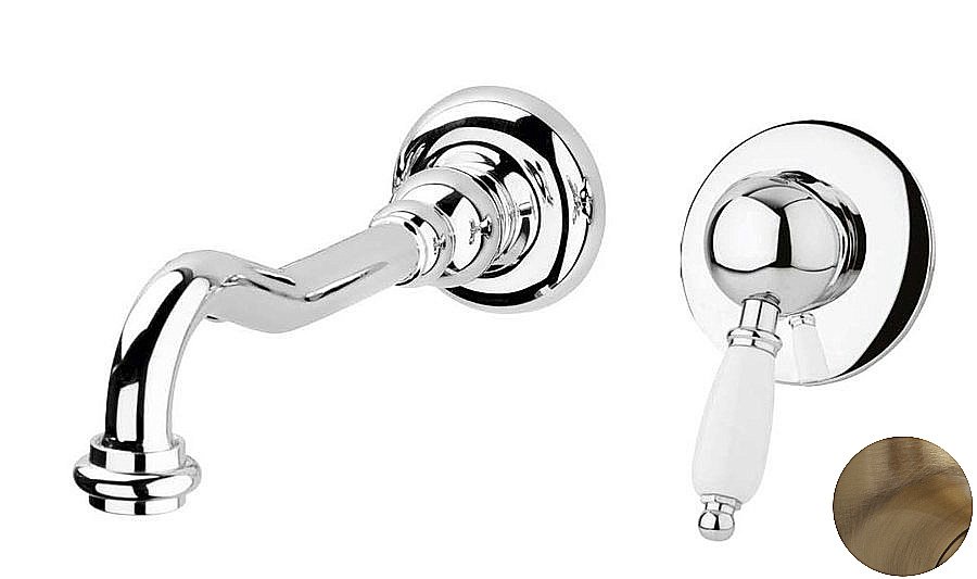 Смеситель для раковины Cezares ELITE-BLS1 бронза/ручка белая купить в интернет-магазине сантехники Sanbest