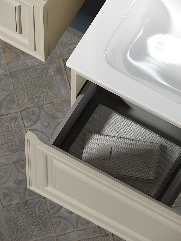 Тумба с раковиной Sancos Very VR80CE Beige Soft для ванной в интернет-магазине Sanbest