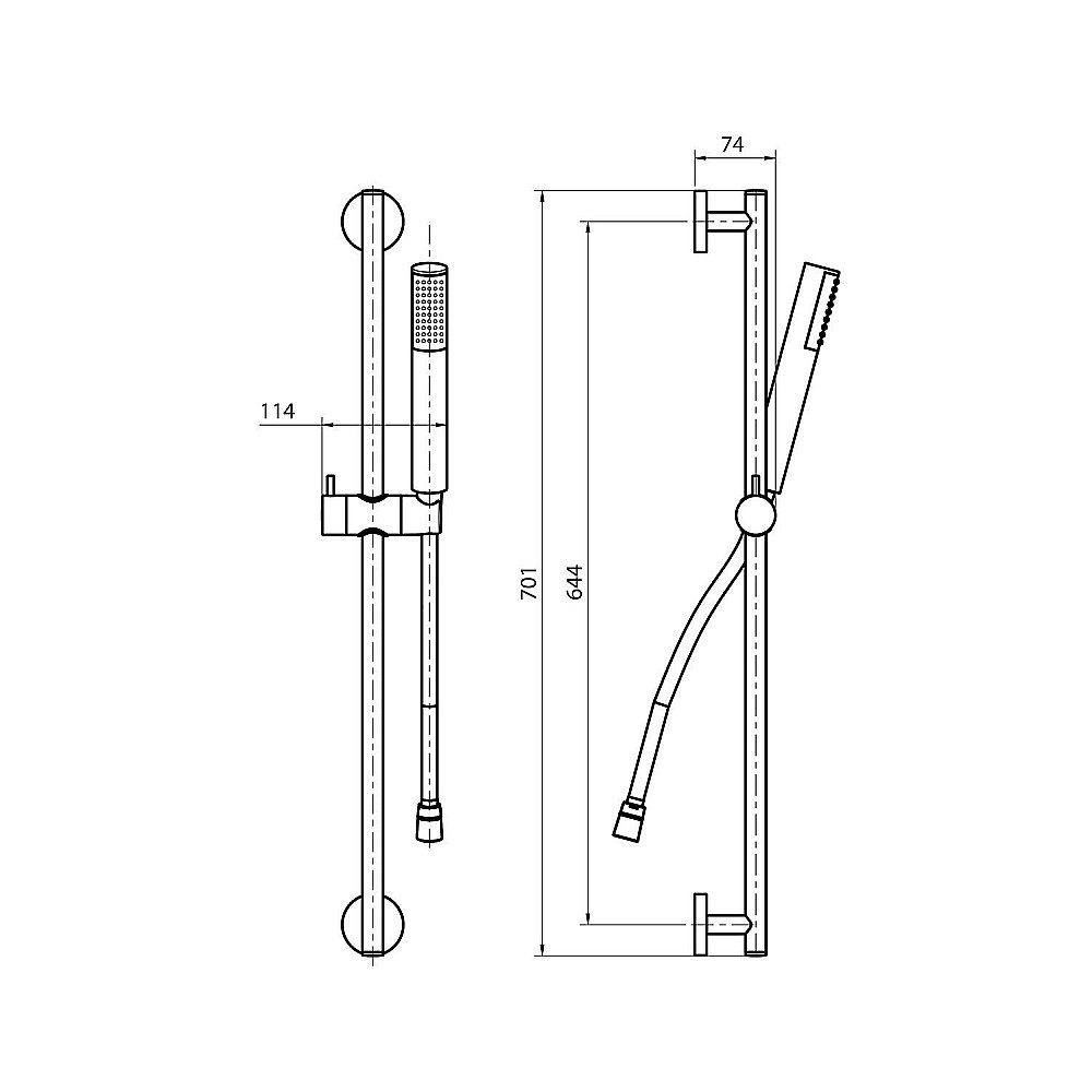 Душевой гарнитур Koller Pool Round RNSR01 хром купить в интернет-магазине сантехники Sanbest